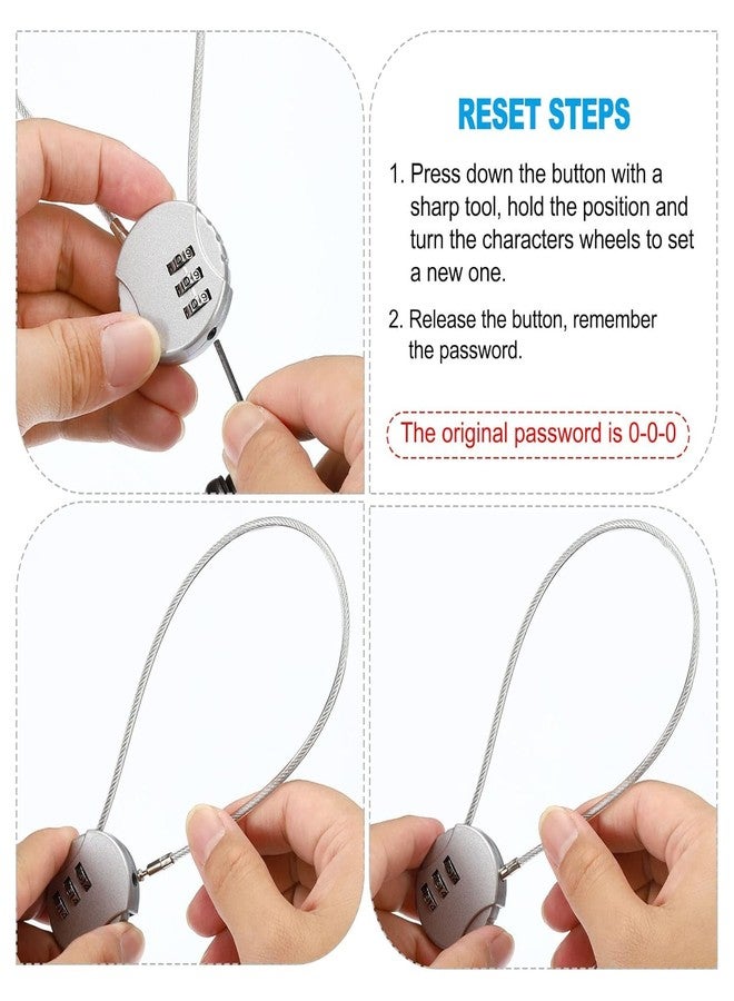 ENNCOZY 3-Dial Combination Lock, Zinc Alloy Password Security Coded Code Padlock with Compact Mini Size for Travel Carry, Easy to Operate, Short Time to Unlock. Great for Lockers, - Image 3